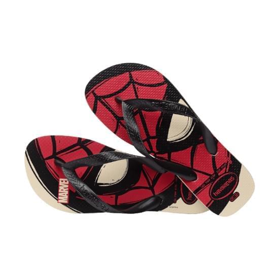 Imagem de Sandália havaianas masculina top marvel logomania bege palha 37/38