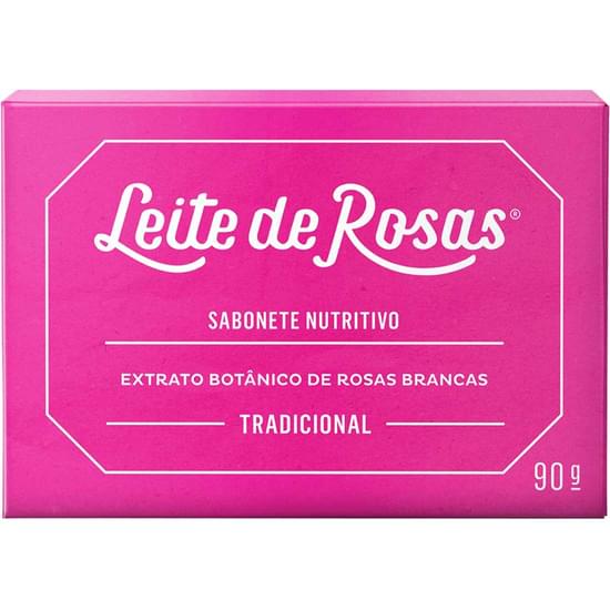 Imagem de Sabonete em barra leite de rosas tradicional 90g