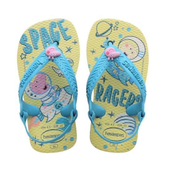 Imagem de Sandália havaianas infantil baby peppa pig bege palha 17/18