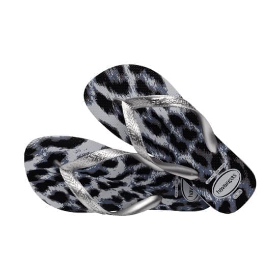 Imagem de Sandália havaianas feminina top animals cinza gelo/prata 33/34