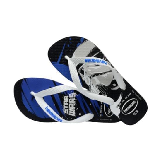 Imagem de Sandália havaianas masculina star wars branco/azul estrela/branco 35/36