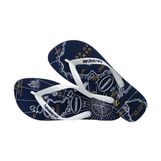 Imagem de Sandalia havaiana masculino top nautical marinho/branco/marinho/marinho 43/44