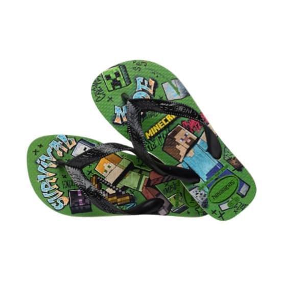 Imagem de Sandalia havaianas infantil kids minecraft bege palha 25/26