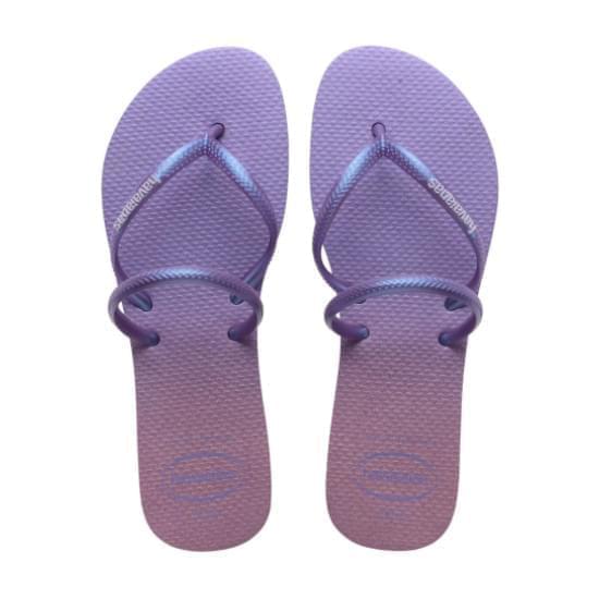 Imagem de Sandália havaianas feminina flat duo iridescent roxo paisley 39/40