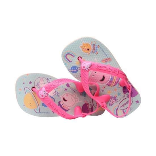 Imagem de Sandália havaianas infantil baby peppa pig rosa ballet 17/18