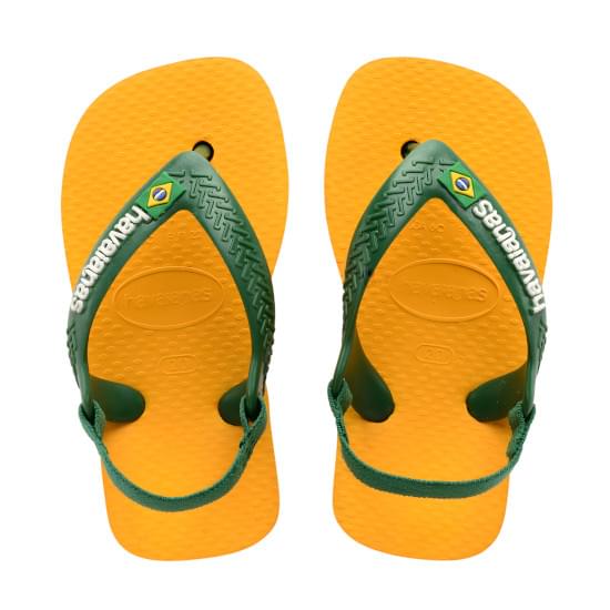 Imagem de Sandália havaianas new baby brasil logo amarelo pop/amazonia 17/18