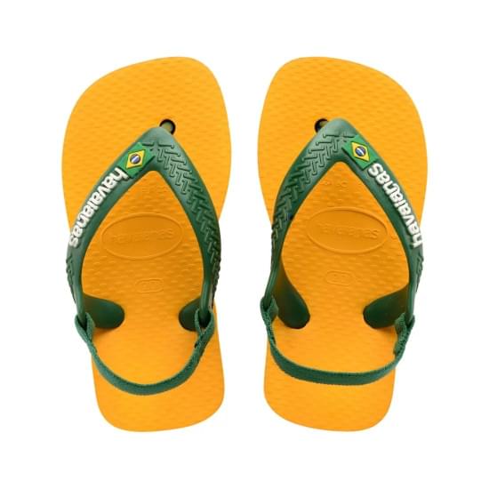 Imagem de Sandália havaianas new baby brasil logo amarelo pop/amazonia 22