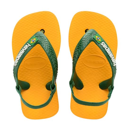 Imagem de Sandália havaianas new baby brasil logo amarelo pop/amazonia 25/26