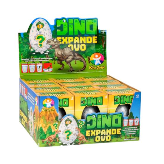 Imagem de Kids zone brinquedo ovo que expande na agua dino com 12 unidades