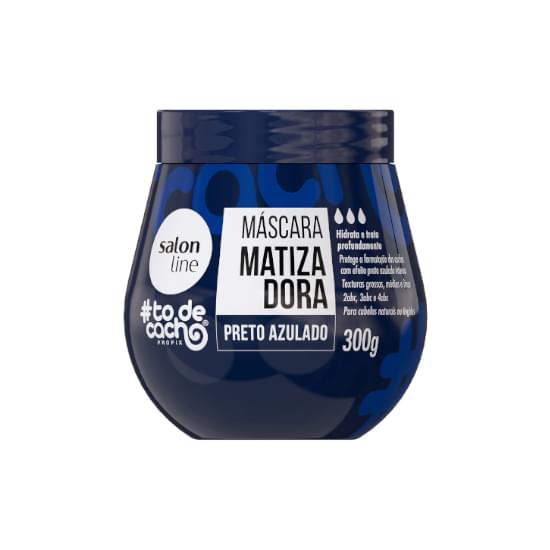 Imagem de Máscara de hidratação matizadora preto azulado #todecacho salon line 300g