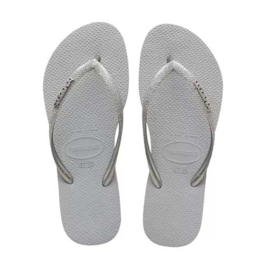 Imagem de Sandália havaianas feminina slim sparkle ii cinza gelo 37/38