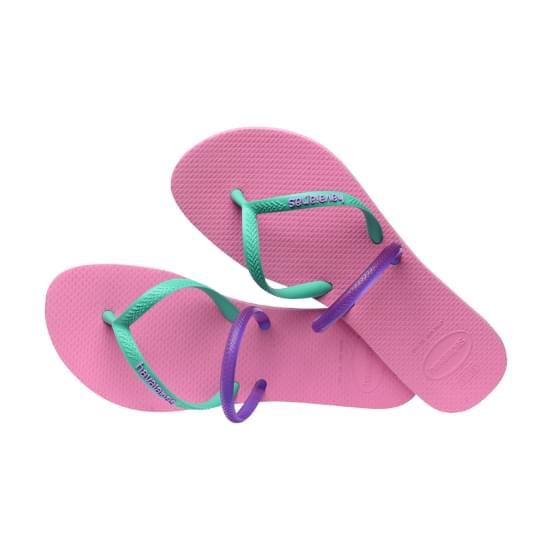 Imagem de Sandália havaianas feminina flat duo pink lemonade 35/36