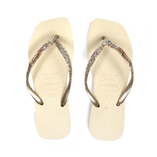 Imagem de Sandália havaianas feminina slim square glitter ii areia 35/36