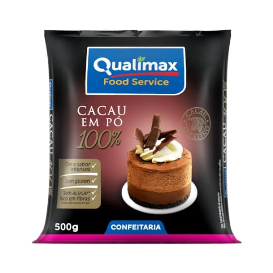 Imagem de Cacau em pó 100% qualimax 500g