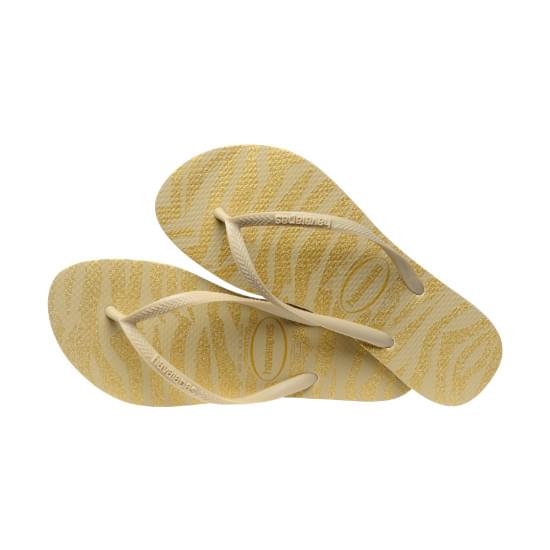 Imagem de Sandália havaianas feminina slim animals glitter areia 33/34