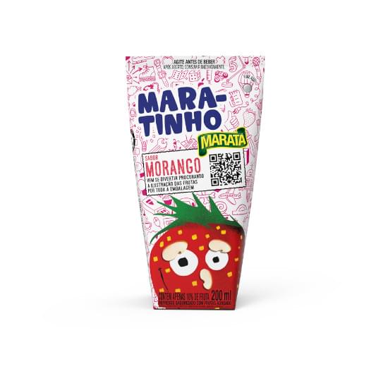 Imagem de Bebida mista adoçada maratá su-kinho sabor morango 200ml