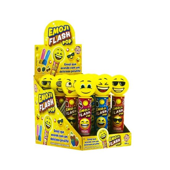 Imagem de Kids zone brinquedo com pirulito kids emoji flash pop com 12 unidades