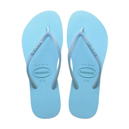 Imagem de Sandália havaianas feminina slim glitter flourish azul nautico 33/34