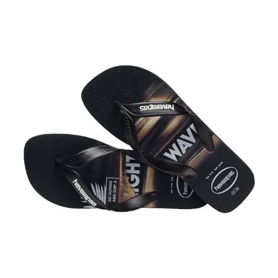 Imagem de Sandália havaianas masculino surf preto/preto/branco/preto 37/38