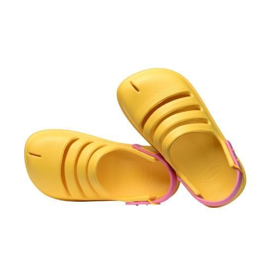 Imagem de Sandália havaianas infantil kids clog amarelo ouro/pink 23/24