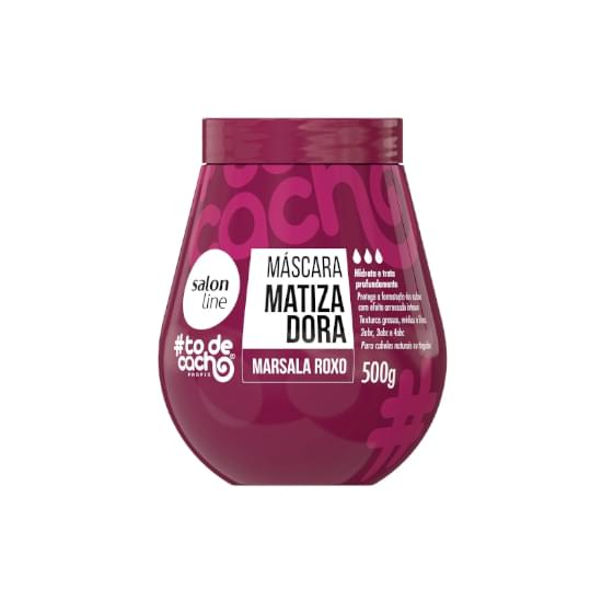 Imagem de Máscara de hidratação matizadora #todecacho marsala roxo salon line 500g