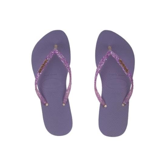 Imagem de Sandália havaianas feminina slim glitter flourish purpura 33/34