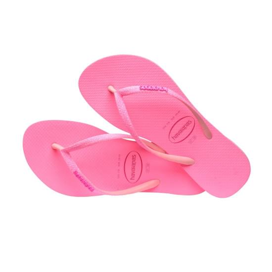 Imagem de Sandália havaianas feminina slim glitter flourish rosa macaron 35/36