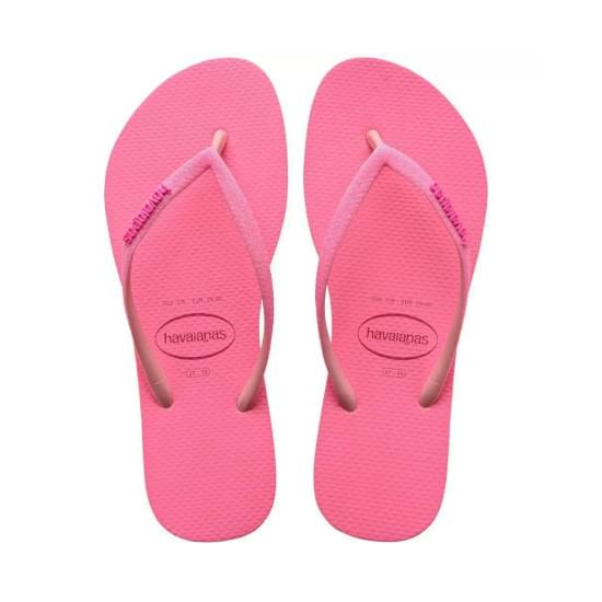 Imagem de Sandália havaianas feminina slim glitter flourish rosa macaron 39/40