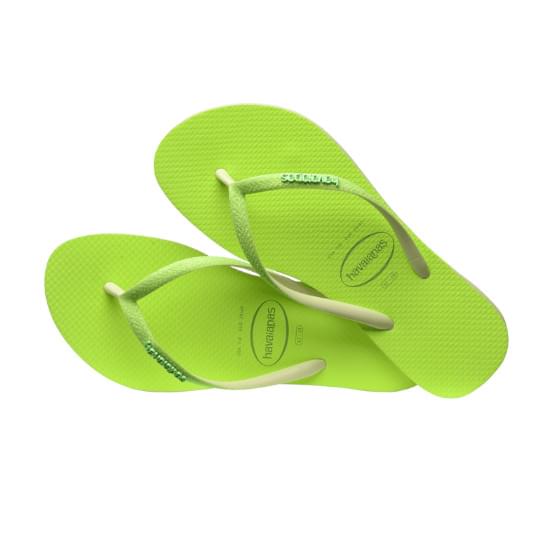 Imagem de Sandália havaianas feminina slim glitter flourish verde jardim 39/40