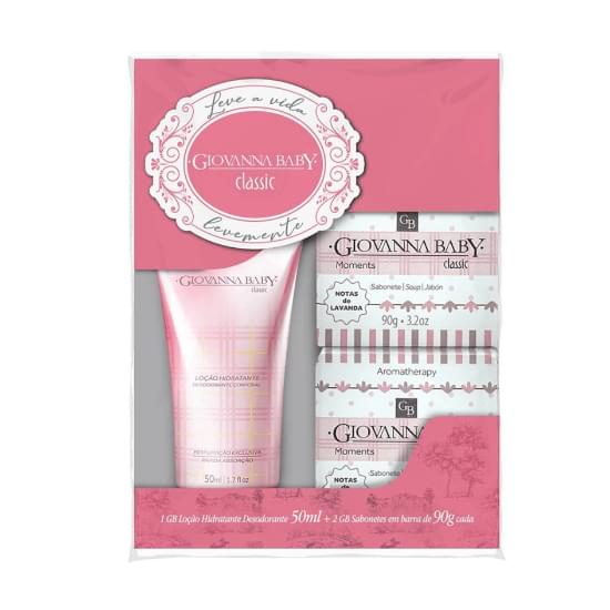 Imagem de Kit giovanna baby classic colônia 20ml+sabonetes 90g