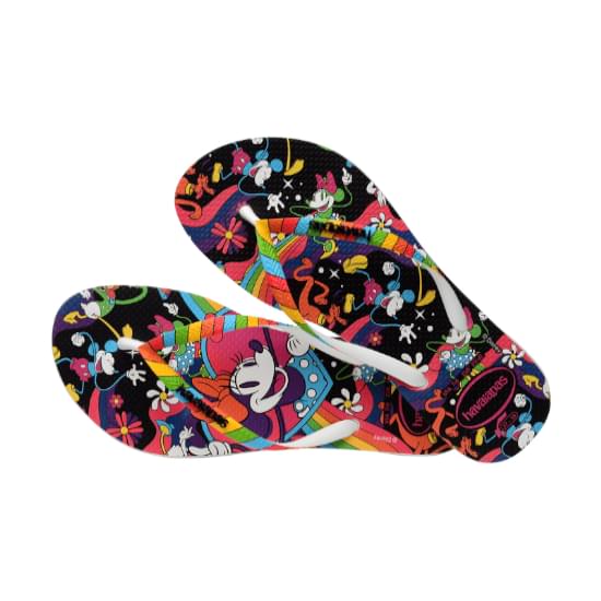 Imagem de Sandália havaianas feminina slim disney stylish branco/branco 33/34