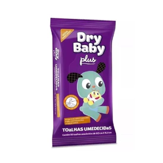 Imagem de Toalha umedecida macia dry baby plus pacote 50 unidades