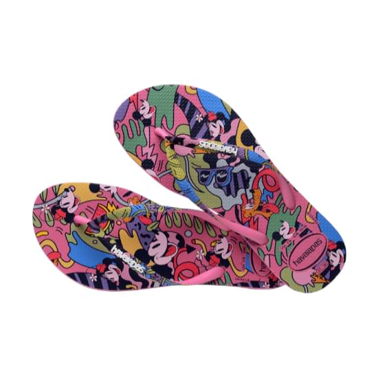 Imagem de Sandália havaianas feminina slim disney stylish pink lemonade 33/34