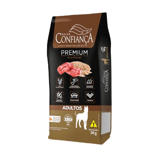 Imagem de Ração confiança premium cães adultos 3kg