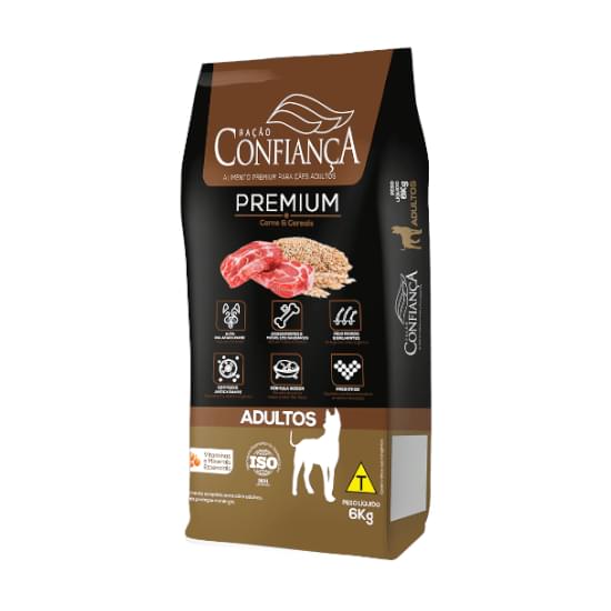 Imagem de Ração confiança premium cães adultos 6kg