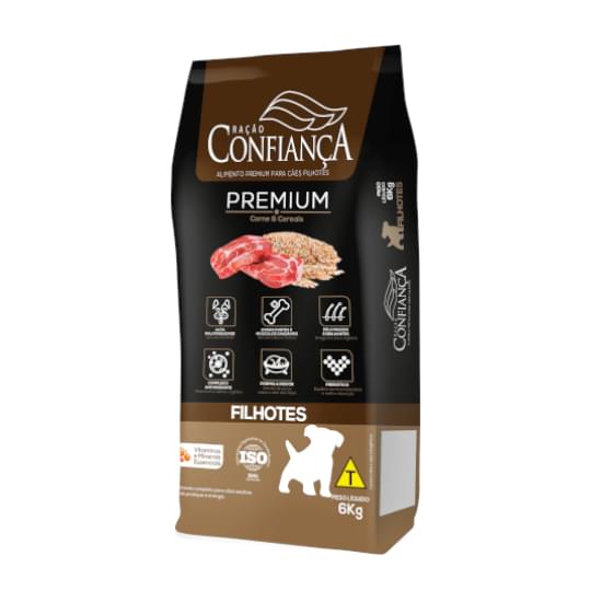 Imagem de Ração confiança premium cães filhote 6kg