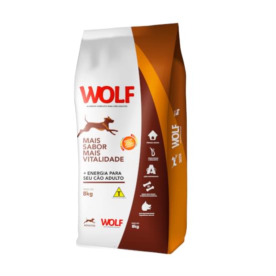 Imagem de Ração wolf cães adultos 8kg