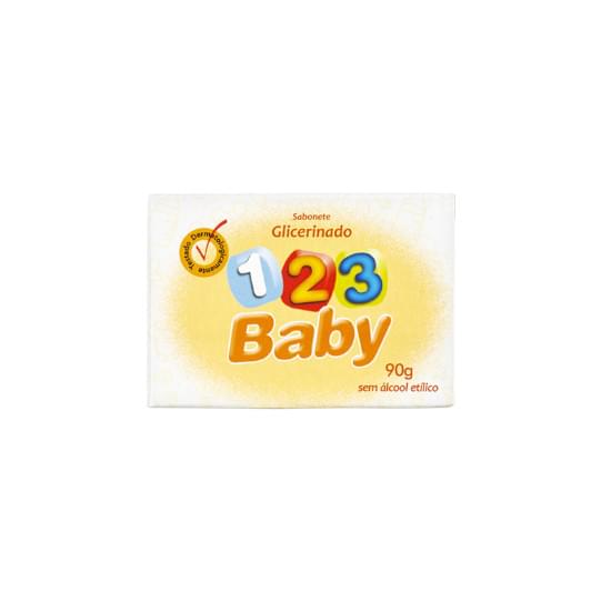 Imagem de Sabonete barra infantil glicerinado 123 baby caixa 90g