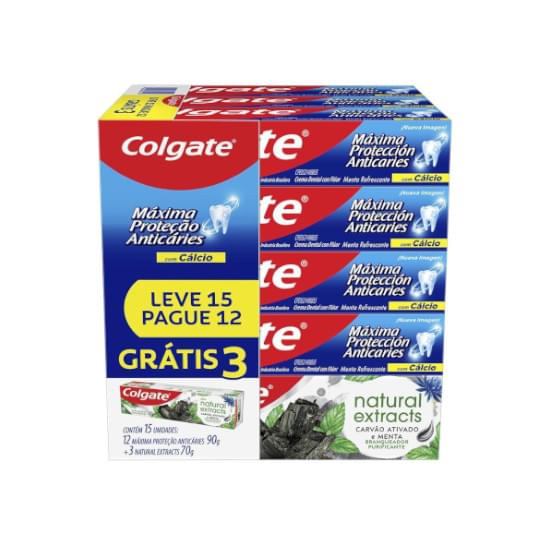 Imagem de Cd colgate 12mpa 90g+ 3 carv ativado 70g