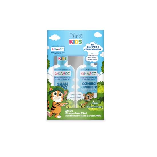 Imagem de Kit shampoo e condicionador 300ml graacc muriel kids menino suave