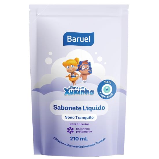 Imagem de Sabonete líquido glicerinado infantil baruel turma da xuxinha sono tranquilo refil 210ml