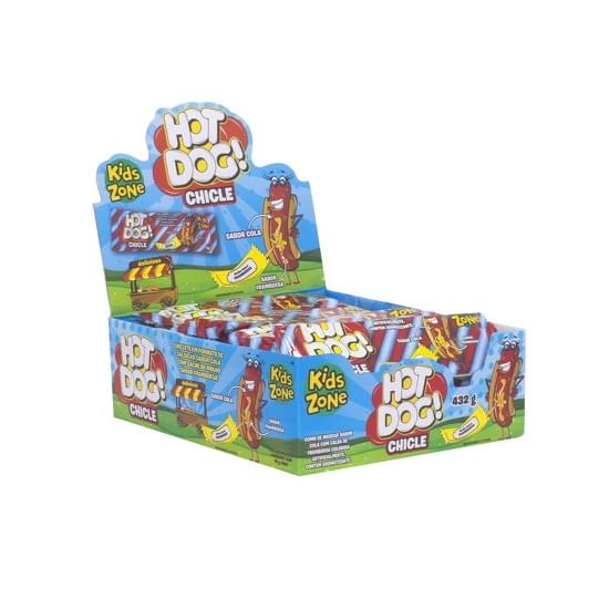 Imagem de Kids zone goma de mascar hot dog chicle com 24 unidades