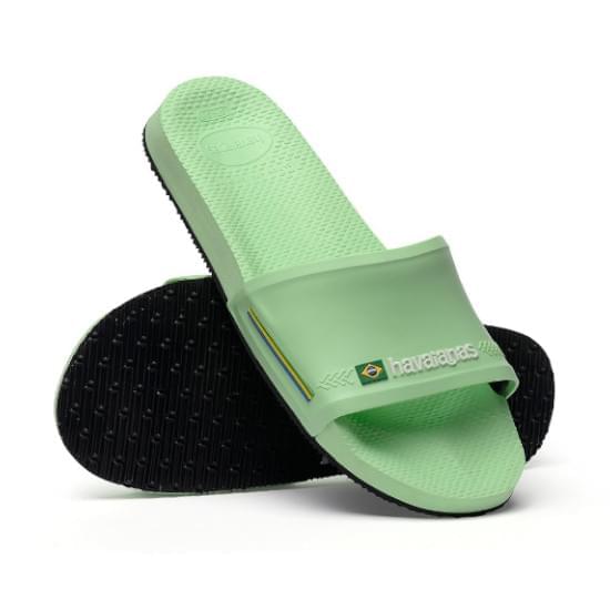 Imagem de Sandalias havaianas unissex slide brasil verde hydro 43/44