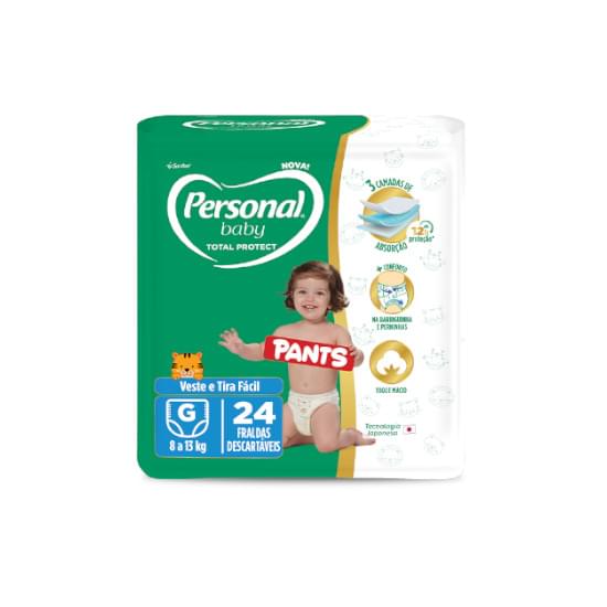 Imagem de Fralda infantil pants personal baby total protect jumbo g com 24 unidades