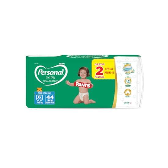 Imagem de Fralda infantil pants personal baby total protect mega g leve 44 pague 42 unidades