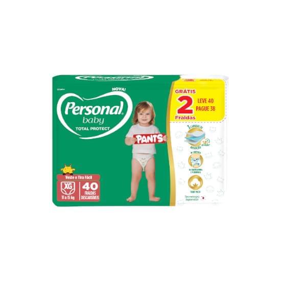 Imagem de Fralda infantil pants personal baby total protect mega xg leve 40 pague 38 unidades