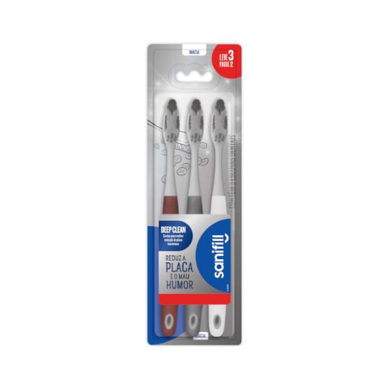 Imagem de Escova dental sanifill deep clean macia leve 3 pague 2