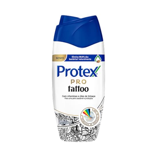 Imagem de Gel de banho com vitaminas e óleo de linhaça protex pro tattoo frasco 230ml