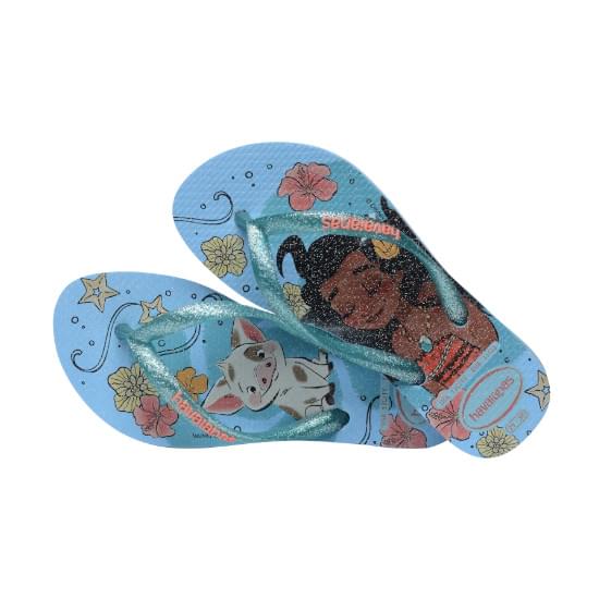 Imagem de Sandalias havaianas kids slim princess azul/azul 23/24