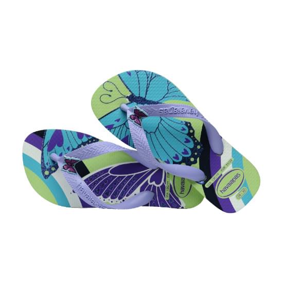 Imagem de Sandalia havaianas infantil kids fantasy citronela/brisa lilas 33/34